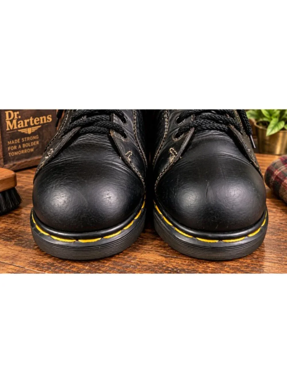 Vintage Dr Martens 9351 Men's 10 Black Leather Ridgeback Oxford Made England